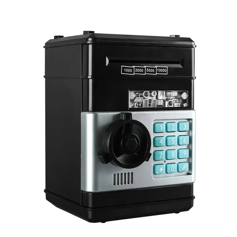 Piggy Electronic Bank Mini Safe with Password Lock - Cash Coin Saving Box for Kids, Fun Financial Gift