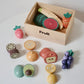 Kids Wooden Kitchen Playset with Cutting Food Accessories - Fruits, Vegetables & Bakery Toys
