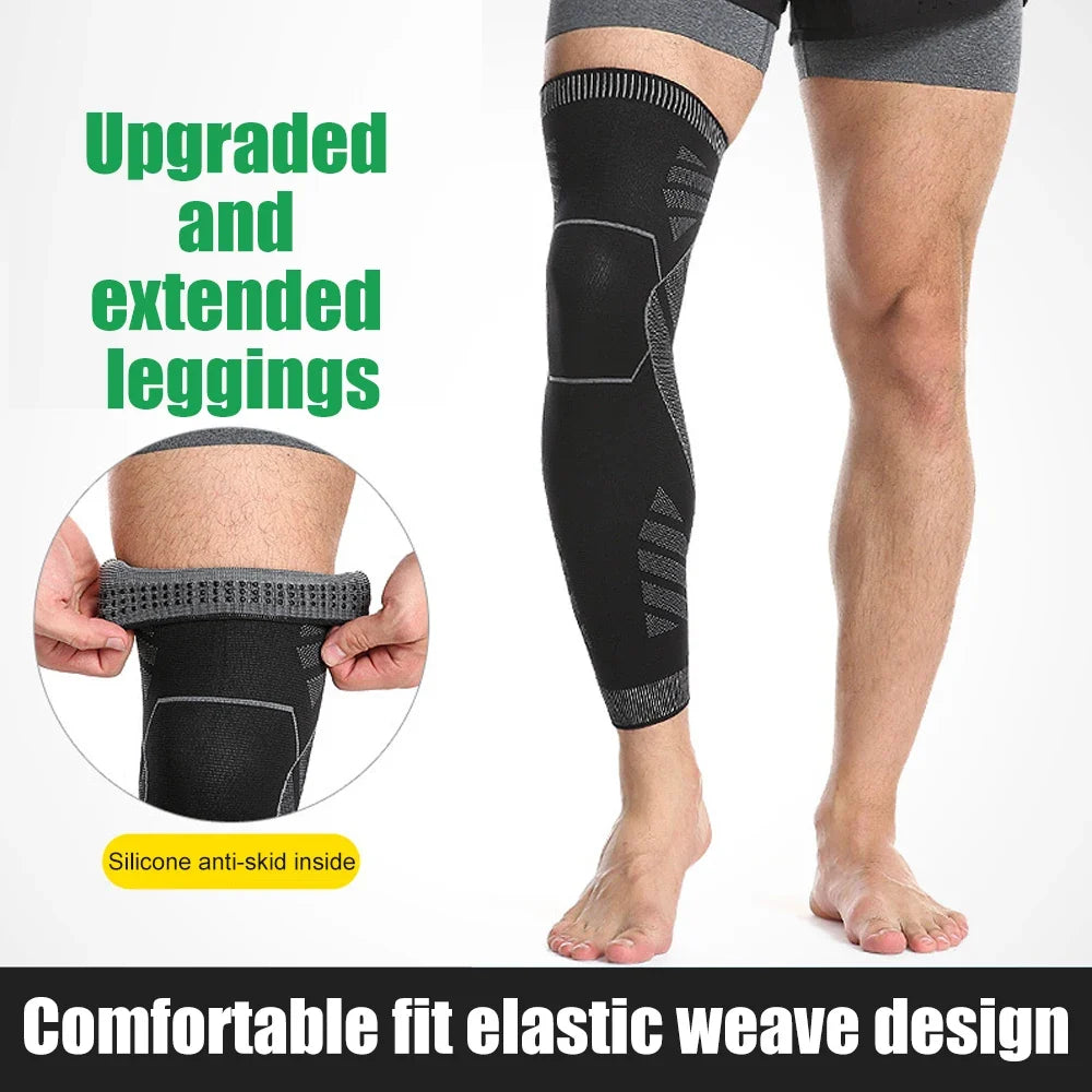 Pair 2026 – Full Leg Compression Sleeve Long Knee Support for Cycling Hiking Basketball