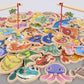 Montessori Interactive Wooden Fishing Game - Magnetic Marine Life Learning Toy for Kids, Parent-Child Engagement, Eco-Friendly Design