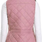 Light Women Quilted Vest - Stand Collar Cotton Winter