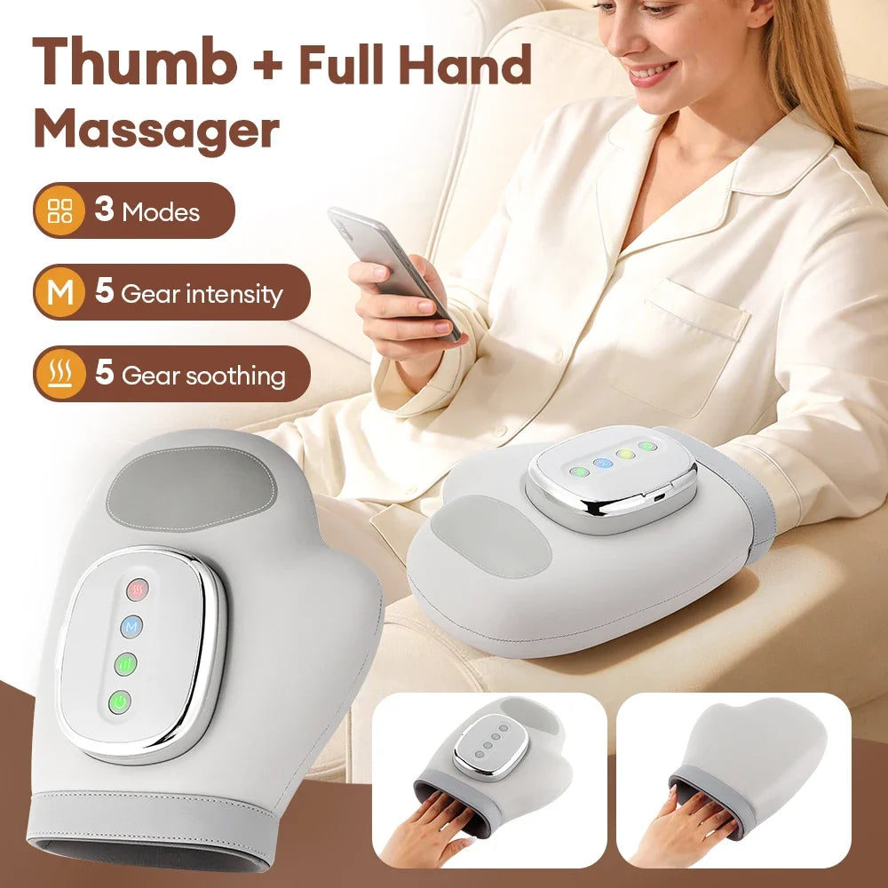 Finger Airbag Compress Thumb Acupoint Palm Kneading Glove 2026 – Motor-Driven Air Pressure Hand Massager