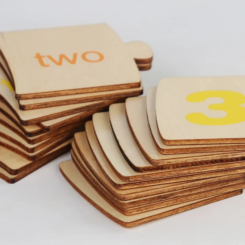 Number Wooden Matching Puzzle Toys for Baby Early Education Gift