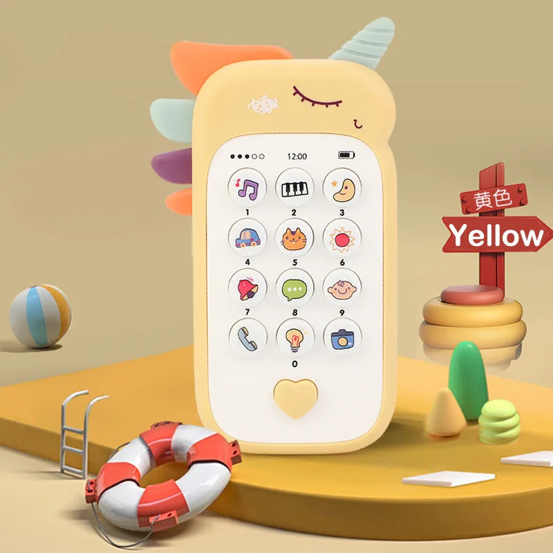 Baby Musical Phone Toy with Teether - Early Learning Sound Telephone for Infants, Ideal Kids Gift for Sleep and Play