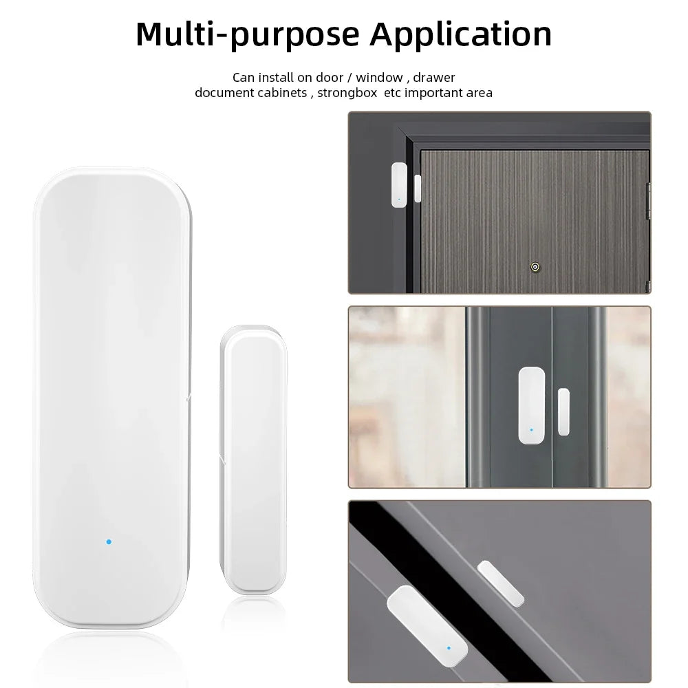 Tuya WiFi Zigbee Window Door Sensor Smart Household Security Alarm
