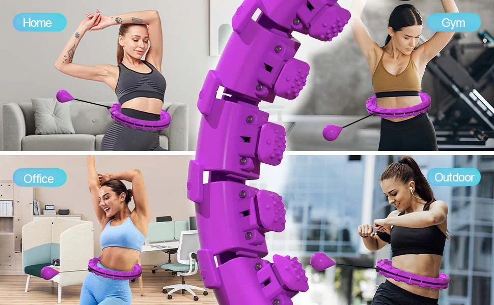 Waist Massager Weight Loss Cardio Training 2026 – Smart Flexible Fitness Hula Hoop 24-Section