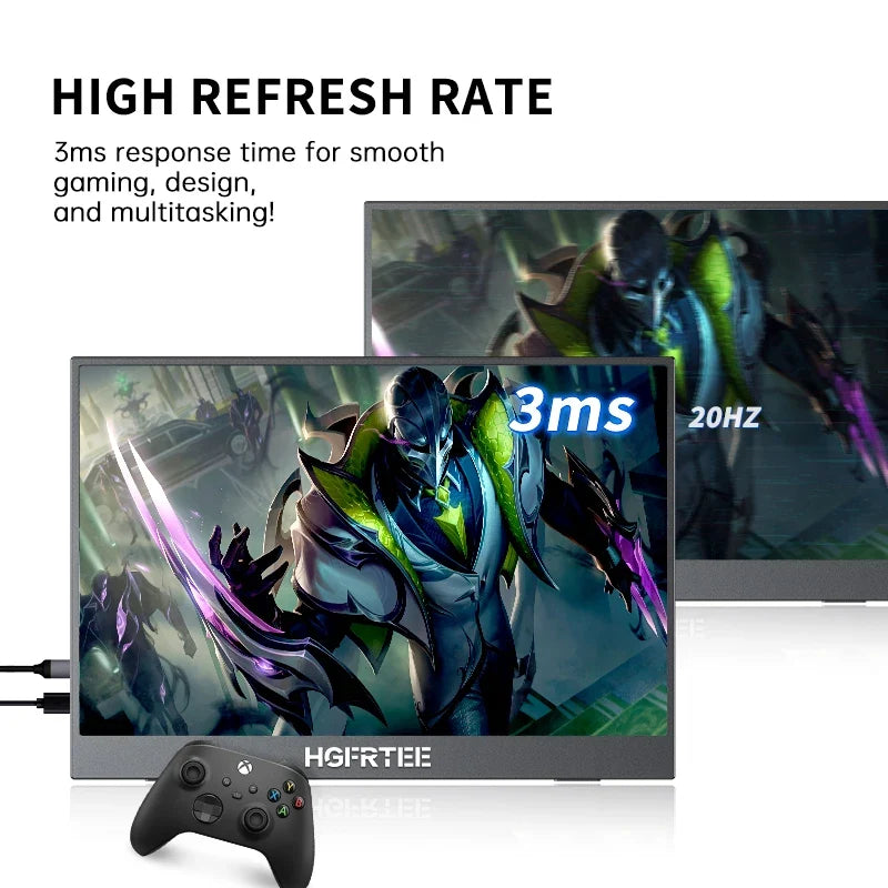 Travel-Friendly 14.1 Inch 1080P IPS Gaming Monitor With Stand