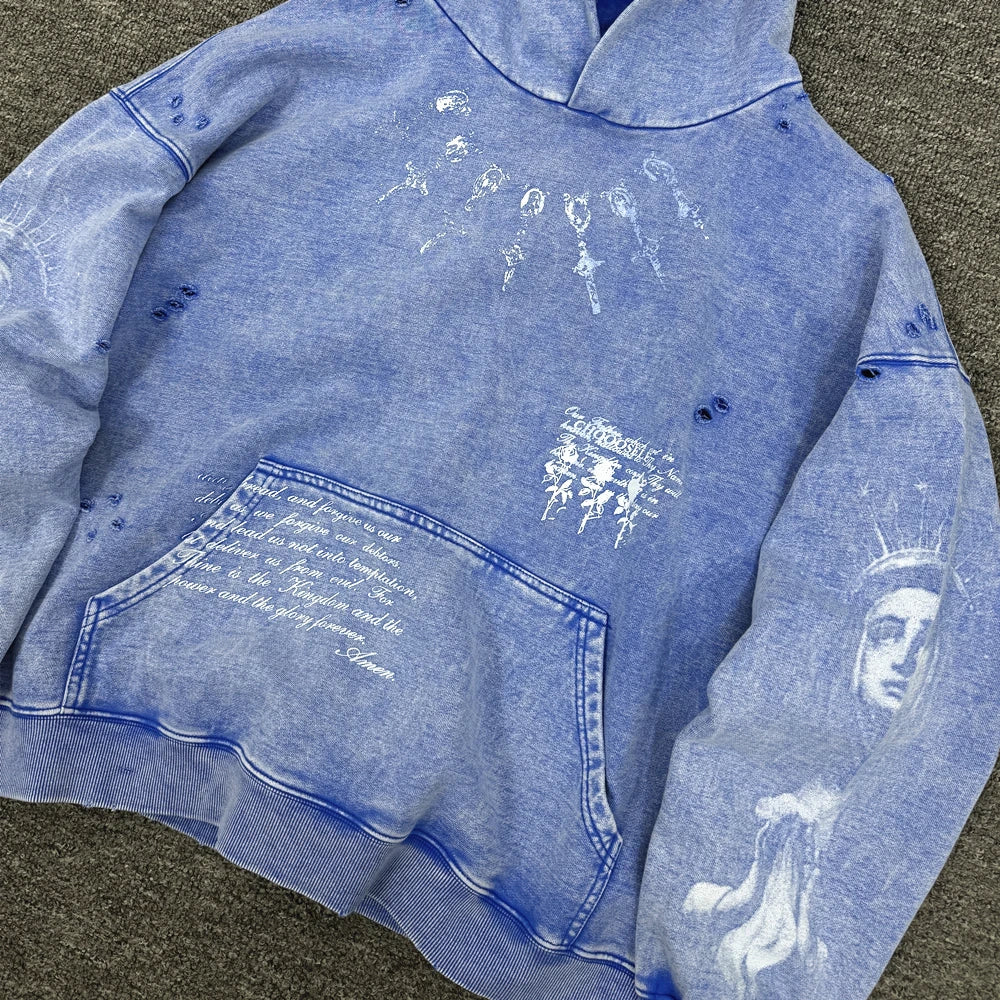 Men's Oversized Hooded Sweatshirt - Washed Cotton Street