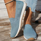 Color Solid Casual Flats Slip-On Mesh Breathable Round Toe Shoes Women's