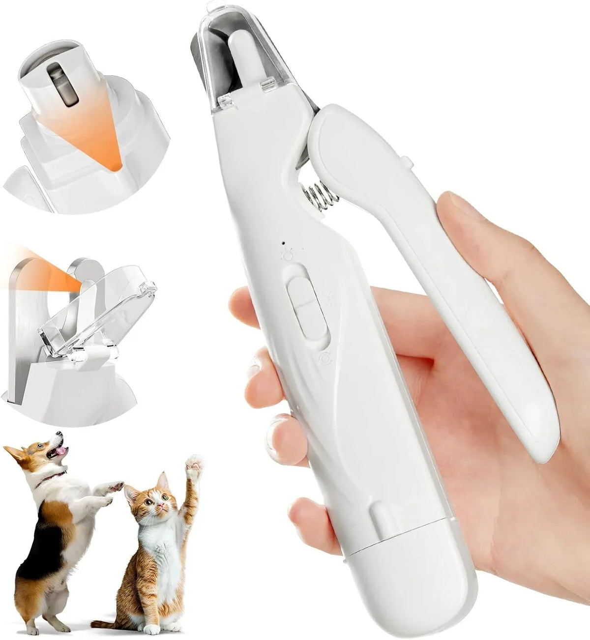 Pet2026 Edition Nail Grinder Quiet Grooming Device With 2 LED Lights Safe Cat And Dog Nail Maintenance Holiday Gifts