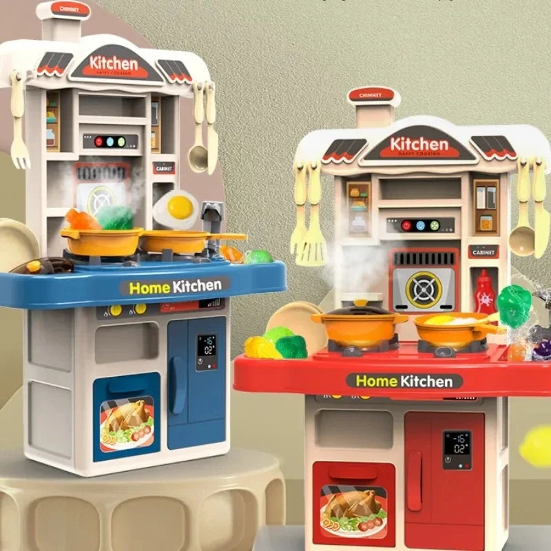 Kids Interactive Kitchen Play Kit - Realistic Cooking Toys with Light & Sound for Ages 3+, Fun Gift for Boys & Girls