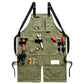 Denim Canvas Apron With Flexible Cross Back Straps Work Apron Fall 2025 Custom Logo Sturdy Device Pockets