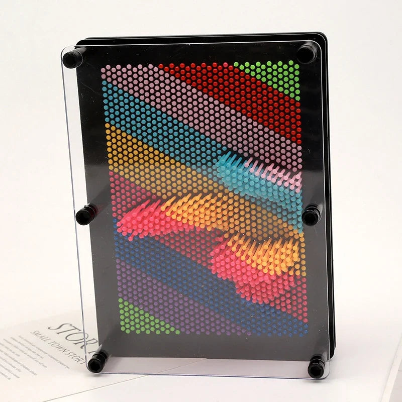 3D Vibrant Handprint Needle Painting Toy - Colorful Pendulum for Children, 12.5cm Unique Interactive Play