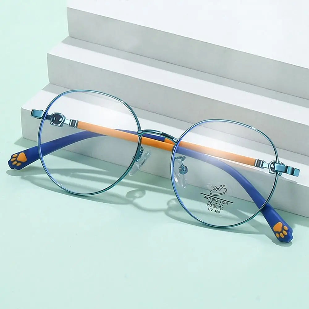 Anti Blue Light Glasses For Kids Timeless Metal Frame Eyewear Back To School 2026 Eye Protection