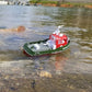 Powerful Dual Motor RC Tugboat Model - 1:72 Motor-Driven Remote Control Boat for Boys, Cordless Fun