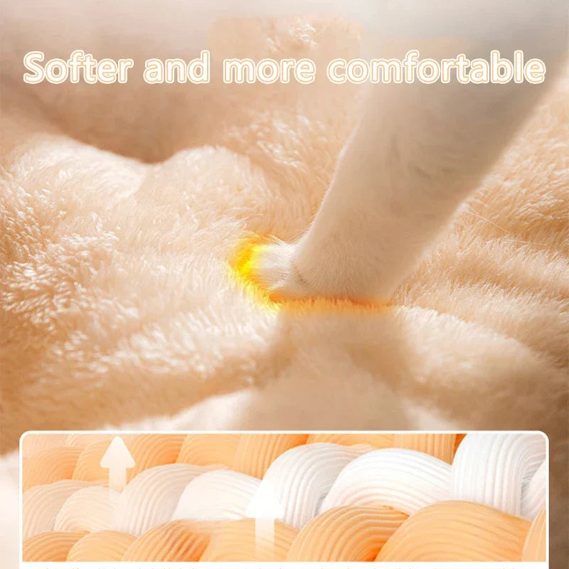 Bed Cat Plush Cave Sleeping Bag Pet Nest Winter 2025 Detachable Pillow Cozy Deep Sleep House