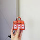 Inspired Birkin Mini Hand Bag - Platinum Bag Charm