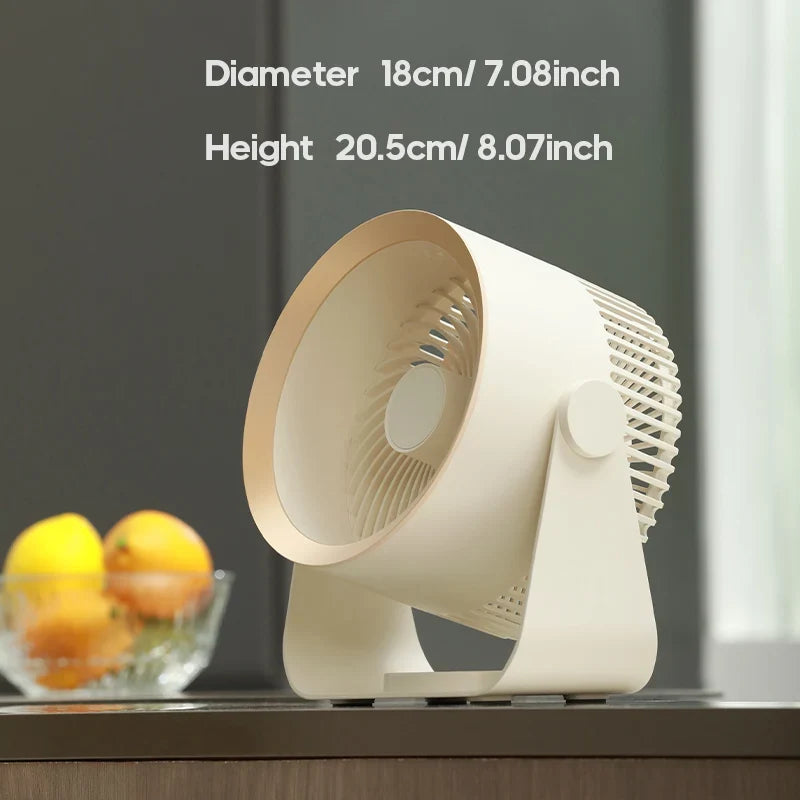 Travel-Friendly Fan Battery Desk Air Circulator Quiet Summer