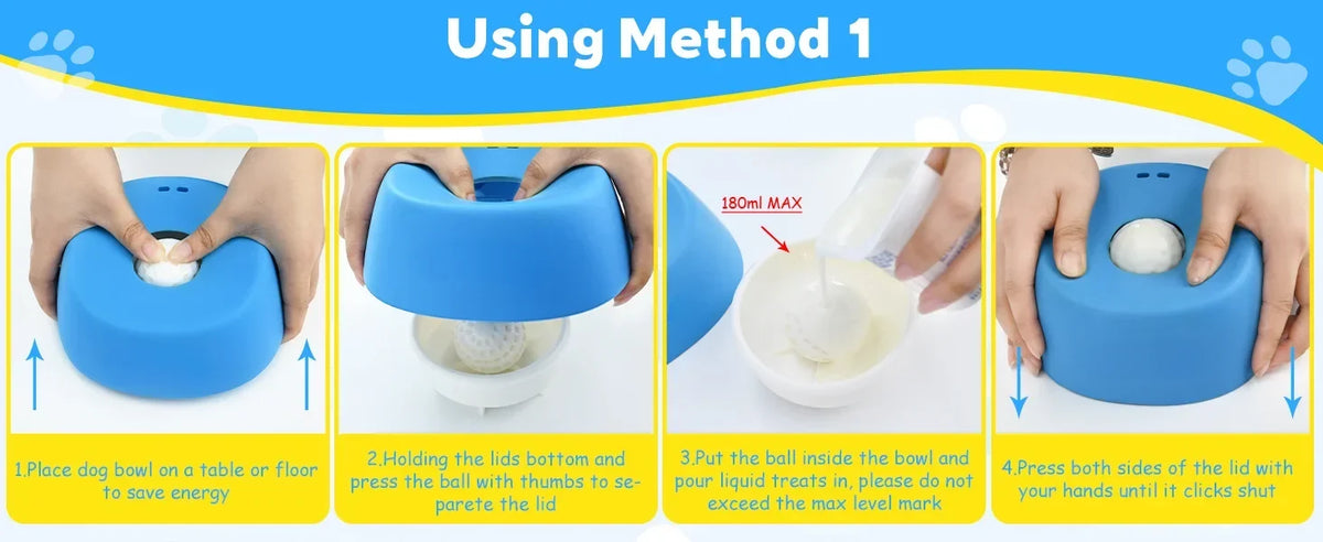 Ball-Shaped Lick Mat Anti-Choke Design, Pet Feeding Gift 2026 – Anti-Slip Slow Feeder Dog Bowl