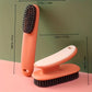 Plush Bristled 2pc Household Cleaning Brushes - Long Handle Shoe & Clothes Brush Kit