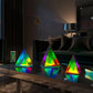 Night LED Light USB Dimmable Pyramid Lamp Ambient Bedroom Decor Fall 2025 Mood Lighting Gift