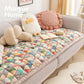 Cotton Sofa Cover Bohemian Plush Anti-Slip Thickened Floral Cushion Protection