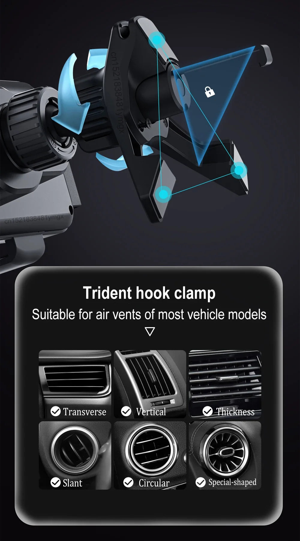 Wireless2026 Edition Car Charger Dual Coil Fold Screen Mount Fast Charge For Foldable Phones Air Vent Car Holder Fall