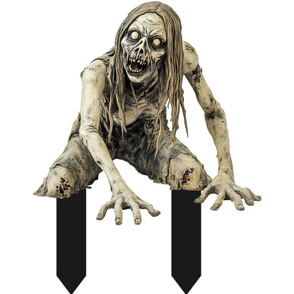 Halloween Yard Stakes Plastic Spooky Cartoon Garden Ornaments Fall 2025 Outdoor Courtyard Decor Simple Setup