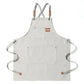 Canvas Apron Flexible Crossback Work Apron For Kitchen Chef Restaurant Cafe Fall 2025 Sturdy Pockets