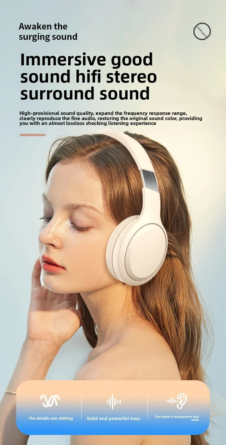 Cordless Bluetooth Headphones Over Ear Noise Cancelling