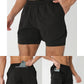 Fast-dry men's 2-in-1 running shorts - lightweight lined, polyester, for gym and summer training