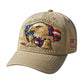 unisex Breathable baseball cap - Eagle-embroidered, flag-patch, six-panel curved-brim, cotton crown, 250th anniversary