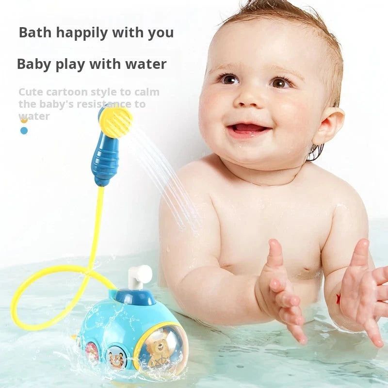 Baby Bath Toys for Kids Motor-Driven Submarine Shower Sprinkler