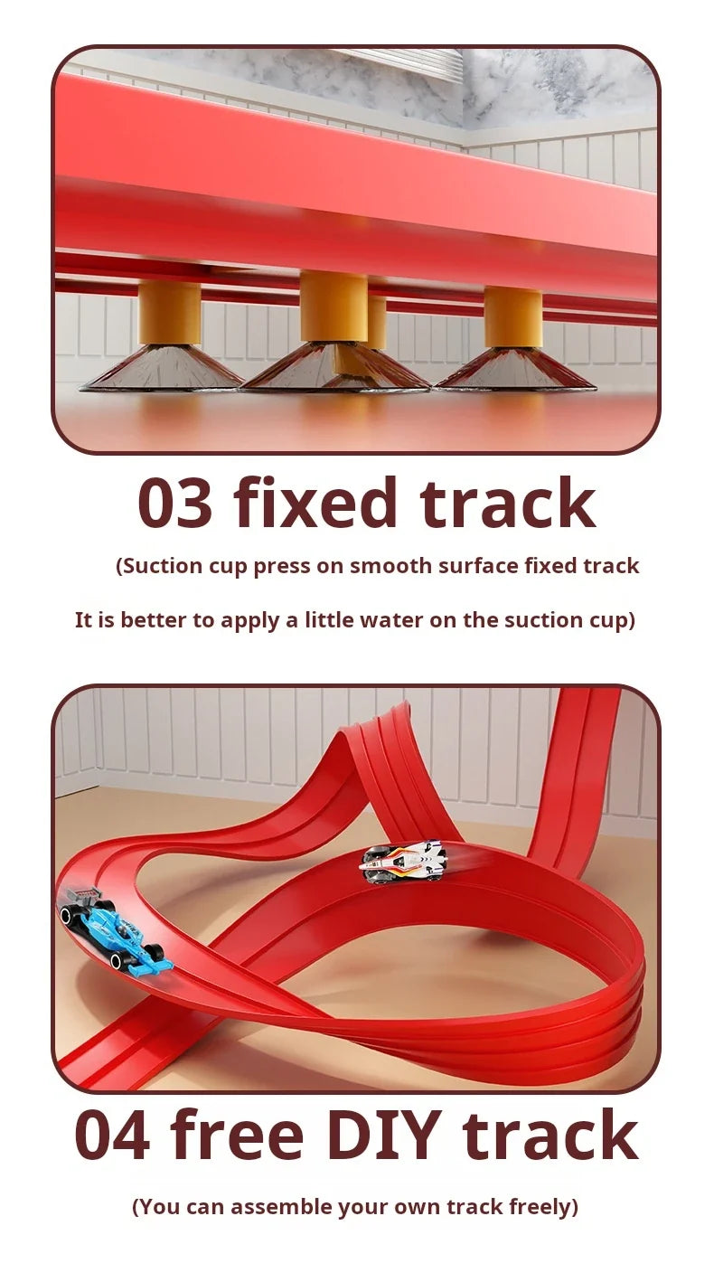 Kids Ramp Toy Back to School 2026 – Flexible DIY Double Race Track Kit Compatible 1/64 Cars