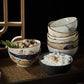 Ceramic 4.5 Inch Japanese Rice Bowl Retro Household Tableware