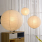 Pendant Japandi Lamp Wabi Sabi Rice Paper Round LED Dimmable