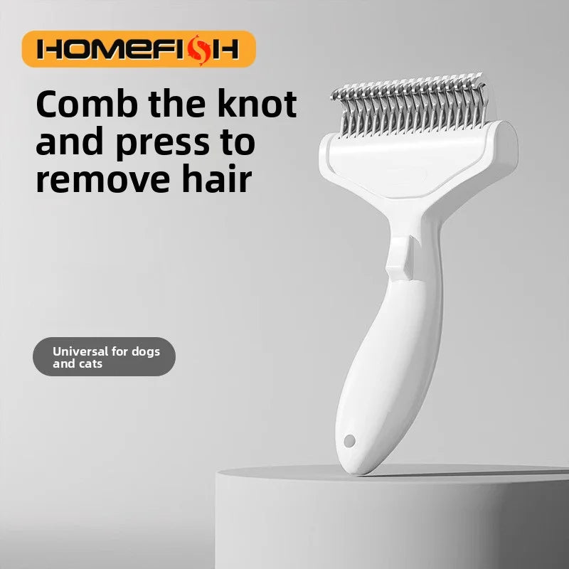 Pet Grooming Brush Floating Stainless Steel Deshedding Device For Long Haired Pets TikTok Viral 2026 Gift