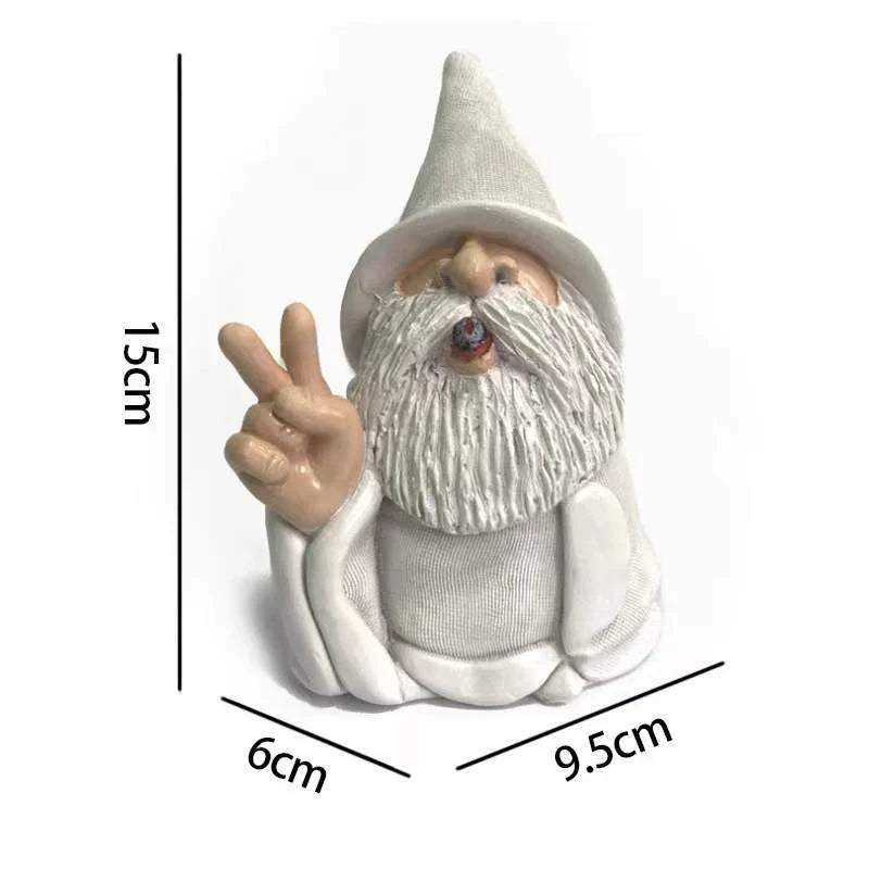 Gnome Garden Statue Resin Provocative Middle Finger Figurine, Outdoor Garden Decor TikTok Viral Fall 2026 Gift