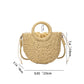 Straw Bag Organic Handwoven Half Moon Beach Tote Crossbody Bag Large Capacity Summer 2026 Vacation Accessory