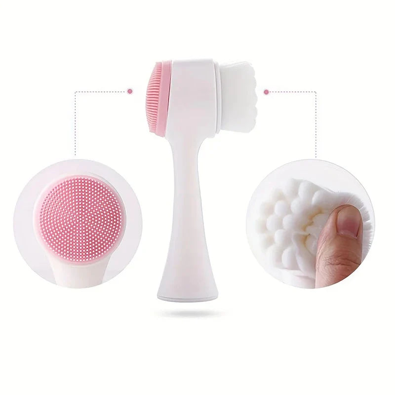 Silicone Pet Paw Cleaner & Massage Brush - Dual-Sided Dog Grooming Device for Healthy Coats