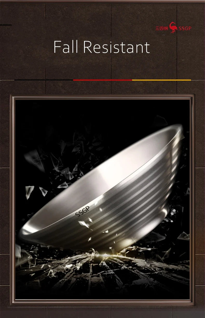 Steel Stainless Ramen Bowl 1.4L Insulating Christmas Gift