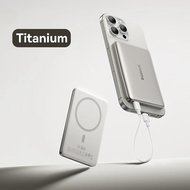 Card-Sized 10000mAh PD 27W & 5000mAh PD 20W Cordless Charging 2026 – Ultra-Slim Magnetic Power Bank