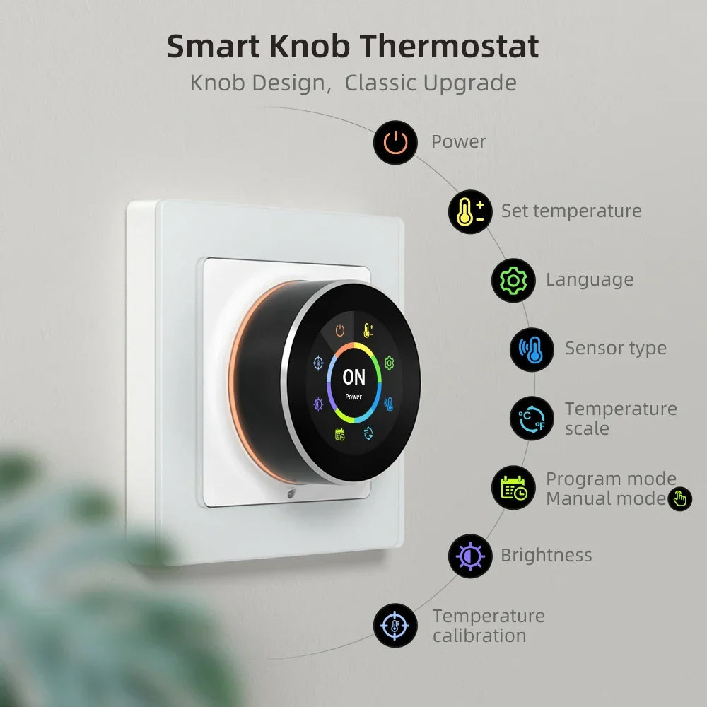 Thermostat Smart Knob WiFi Temperature Controller For Water And Gas Boilers Fall 2025 Energy Saving Gift