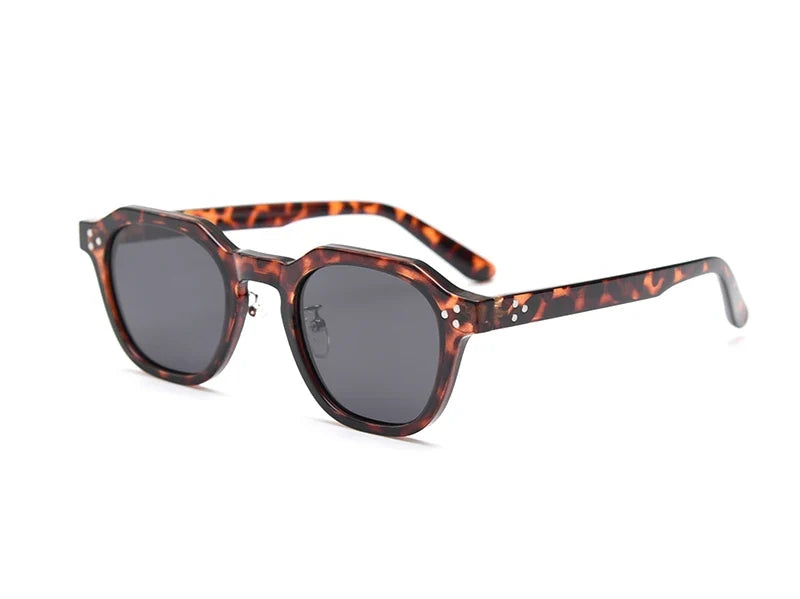 Style Korean Retro Sunglasses for Women TR90 Polygon Polarized UV400 Green Brown 2025 Summer
