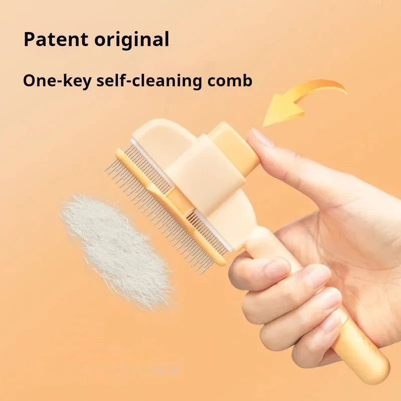 Dog Hair Remover Brush for Long Hair Pets - Grooming and Maintenance Comb for Dogs and Cats, Bath Brush for Simple Hair Cleaning