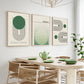 Bauhaus Green Minimalist Wall Art Canvas Print Water-Resistant