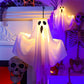 Halloween LED Ghosts 3 Piece 20 Inch Hanging Outdoor Decor Fall 2025 Warm Glowing Battery Powered Yard Display
