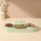 Automatic Pet Feeder 200ml Portion Double Bowl Stainless Steel Food And Water Station Fall 2025 Anti Slip Simple Clean