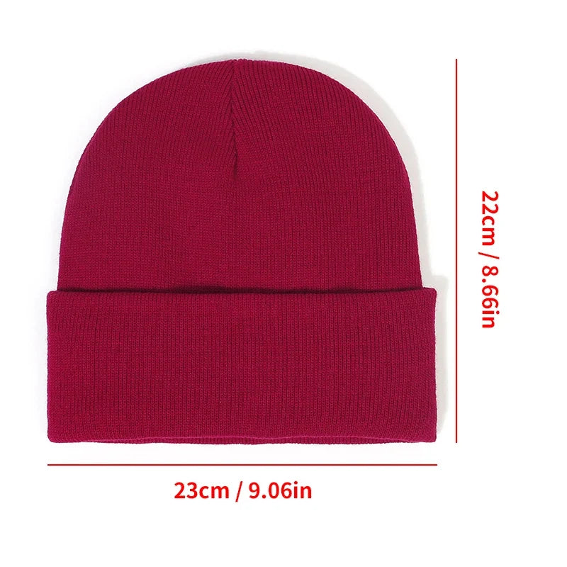 Winter Knit Beanies Womens Satin Lined Beanie Cap - Thick Chunky Plush Skull Hat for Winter