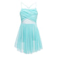 Light Girls' Dance Dress - Flowy, Glittery Mesh, Ballet & Gymnastics Costume